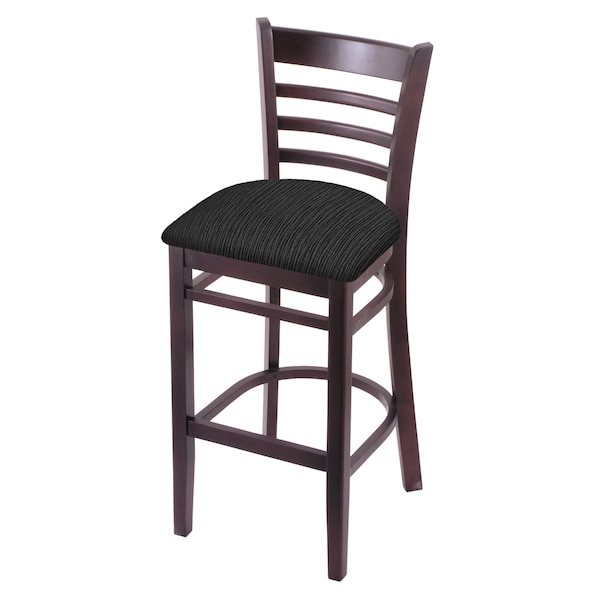 25" Counter Stool, Dark Cherry Finish, Graph Coal Seat